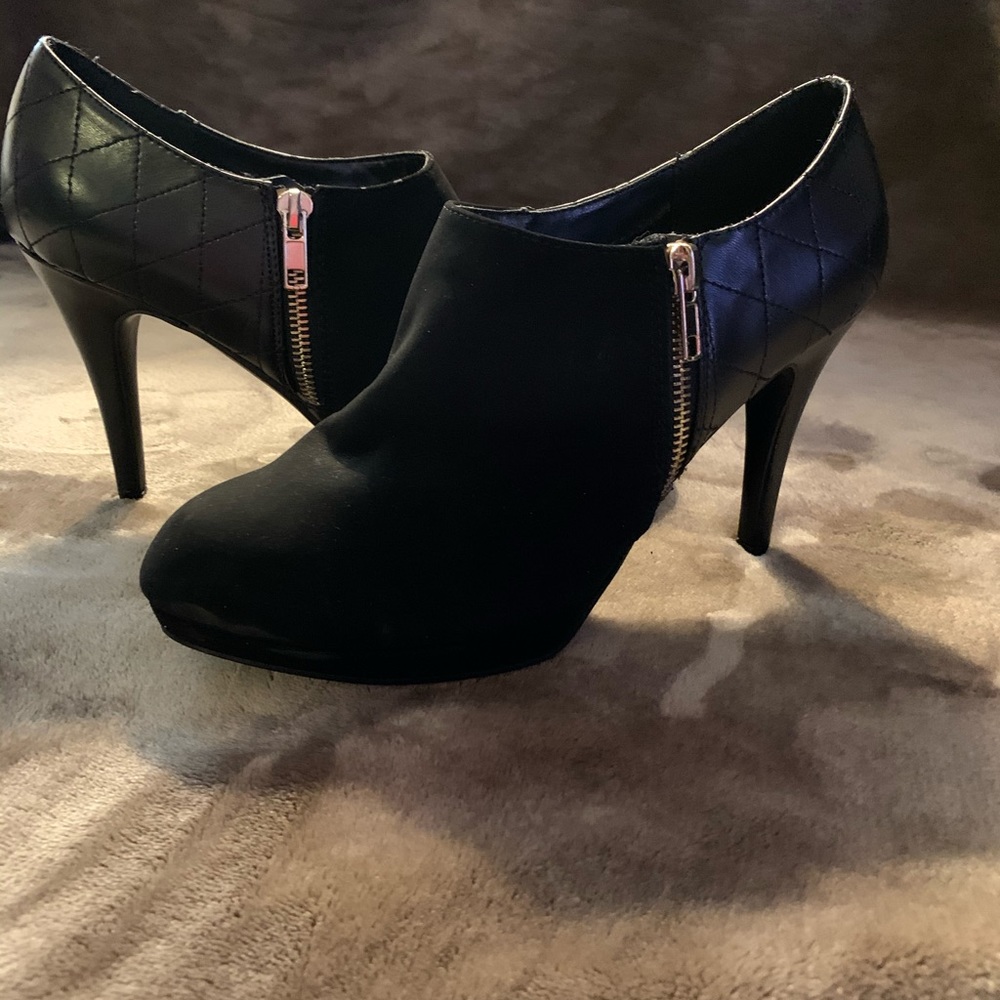 Black Impo Suede Booties